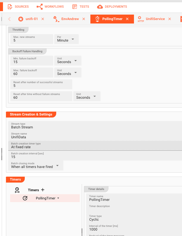 Timer configuration