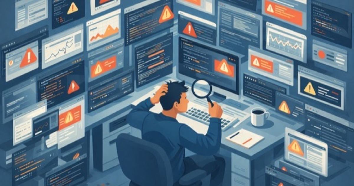 Un mur d'onglets de navigateur et de tableaux de bord représentant le cauchemar d'observabilité du débogage serverless