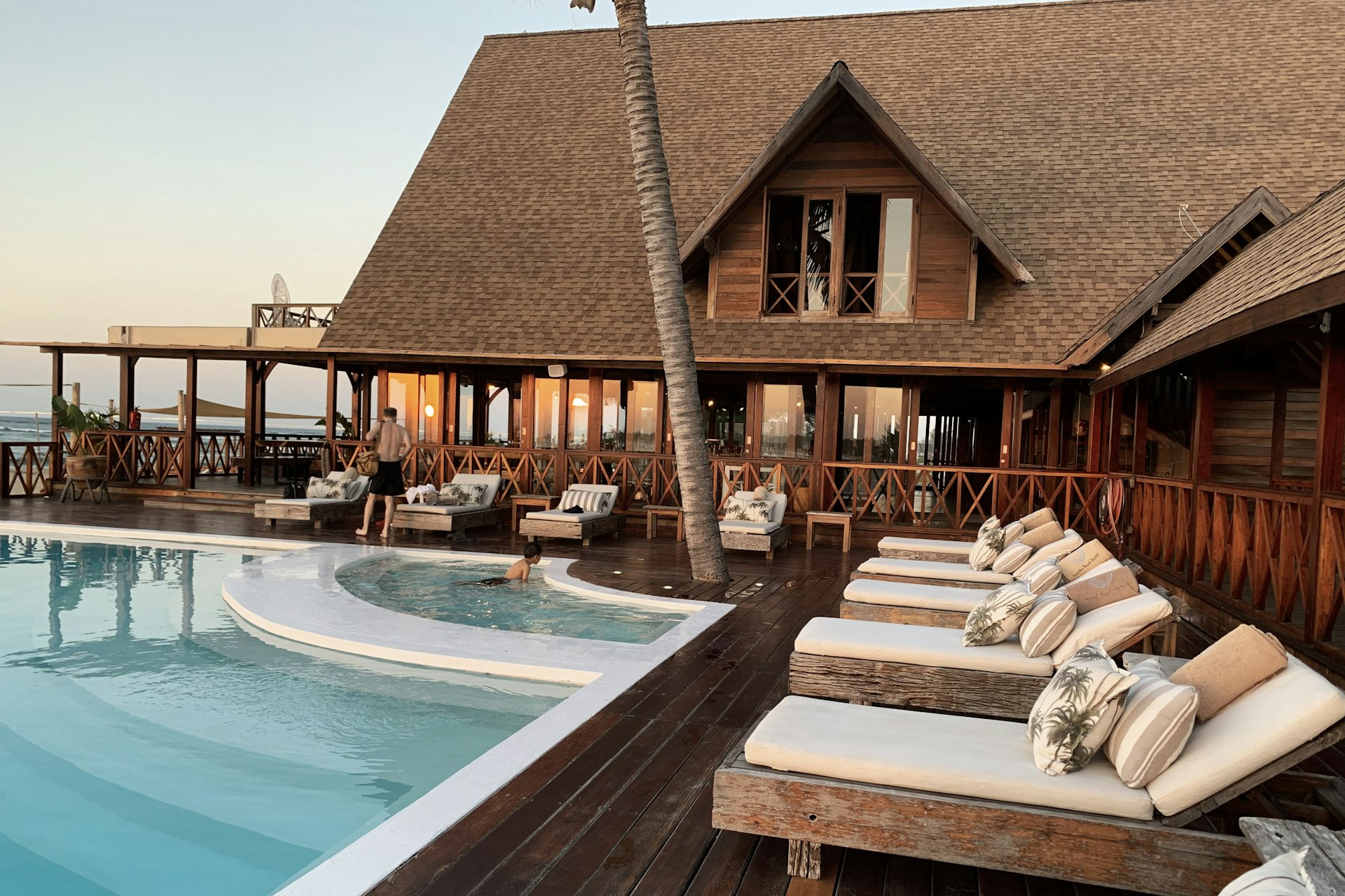 Luxury hotel lobby